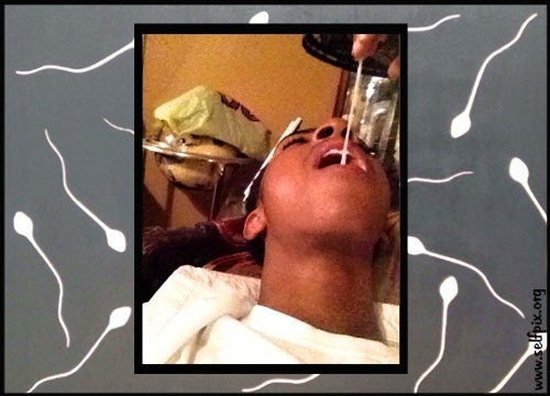 Black Teen Boy masturbating and eating cum...