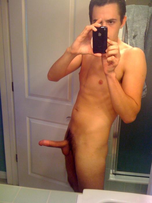 nude mirror photo from his boner and his sweet face
